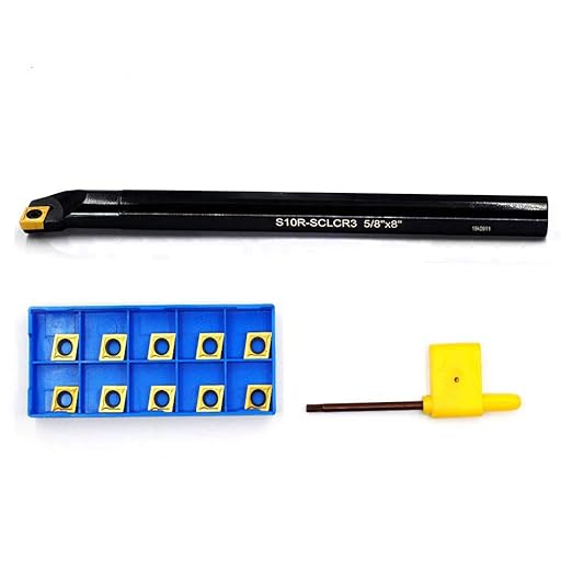 OSCARBIDE 5/8'' x 8''Indexable Boring Bar with 10 Pieces Carbide Inserts CCMT09T304(CCMT32.5) Right-Hand Sclcr Boring Bar,1 Piece