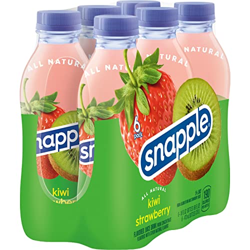 Snapple Kiwi Strawberry, 16 Fl Oz Recycled Plastic Bottle, 6 Pack #TOP4