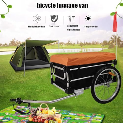 Rimorchio per biciclette elettriche, rimorchio fuoristrada dietro il camper, con contenitore pieghevole per un facile trasporto e avventura
