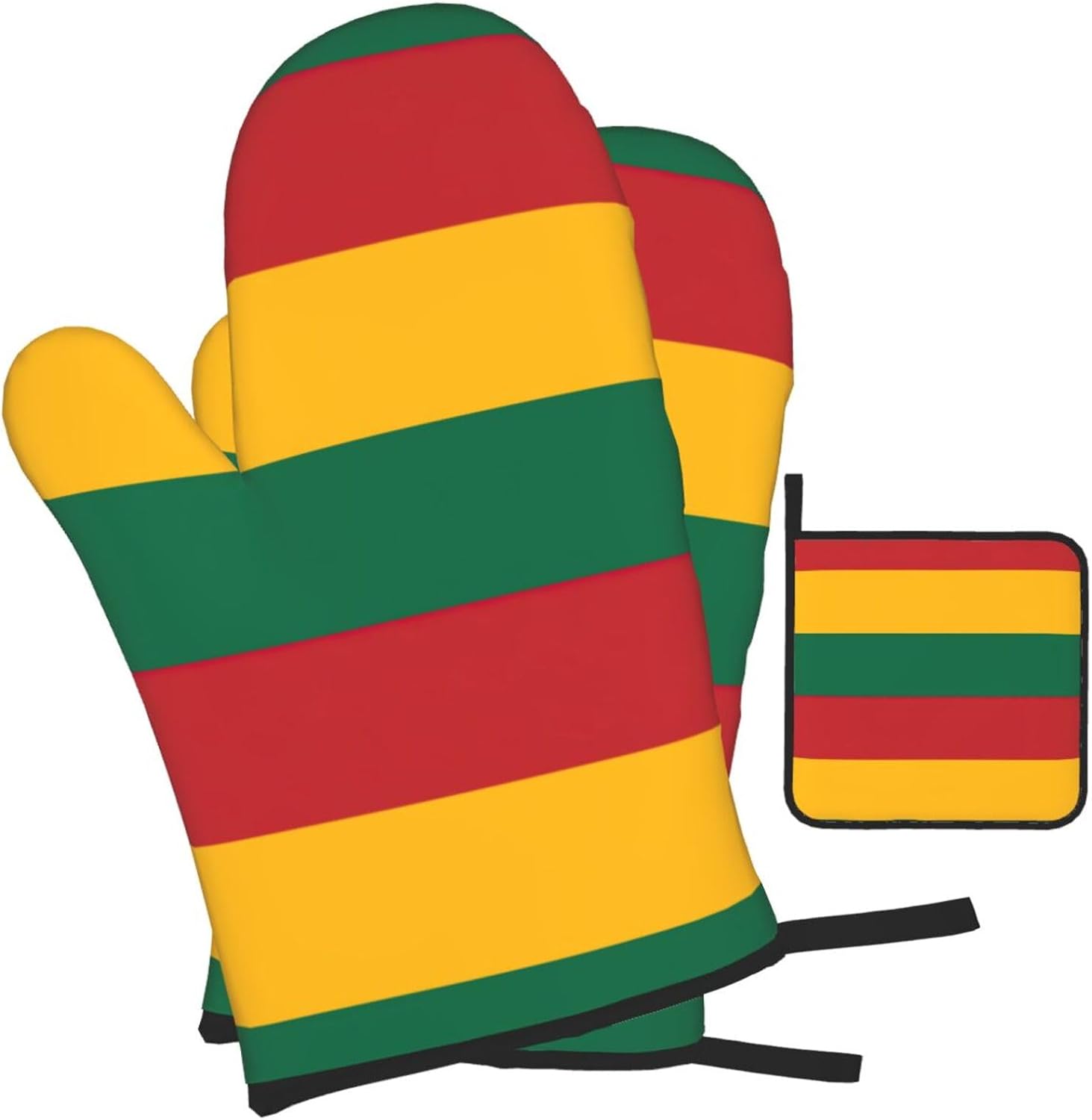 Flag of Lithuania Print Heat Resistant Microwave Gloves, Used for Baking, Cooking, and Fashion Kitchen Essentials