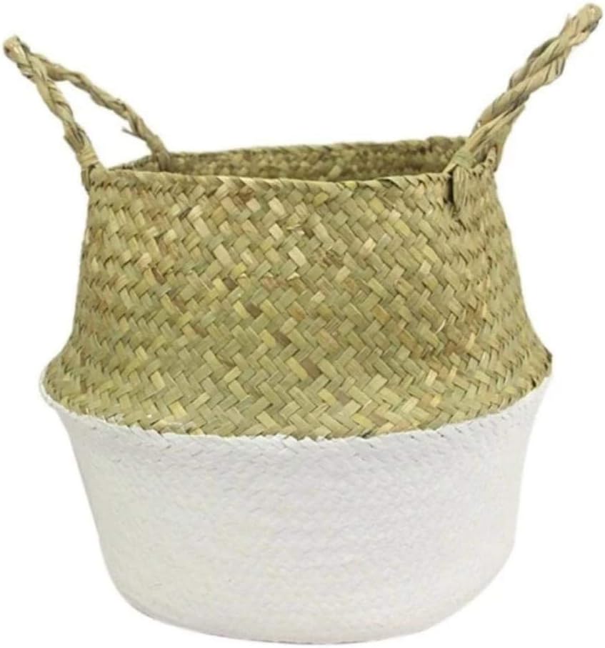 Household Foldable Natural Seagrass Woven Storage Garden Pot image 2
