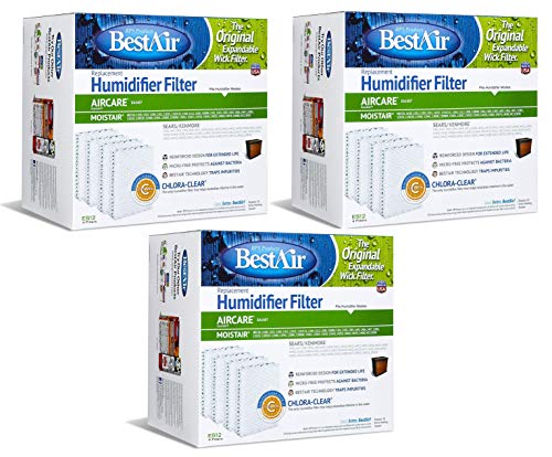 BestAir ES12-2 Extended Life Humidifier Replacement Paper Wick Humidifier Filter, ...