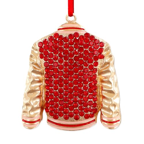 D4DREAM ornements tricot laid - Ornement Noël métallique rouge pull taché fête famille