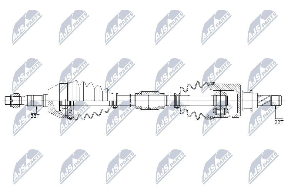 NTY Antriebswelle NPW-PL-093