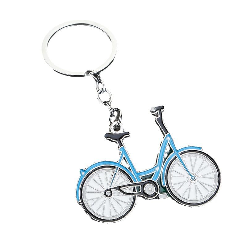 llavero, llavero de bicicleta, llavero de ciclista, accesorio para damas y niñas apasionadas del ciclismo (azul)