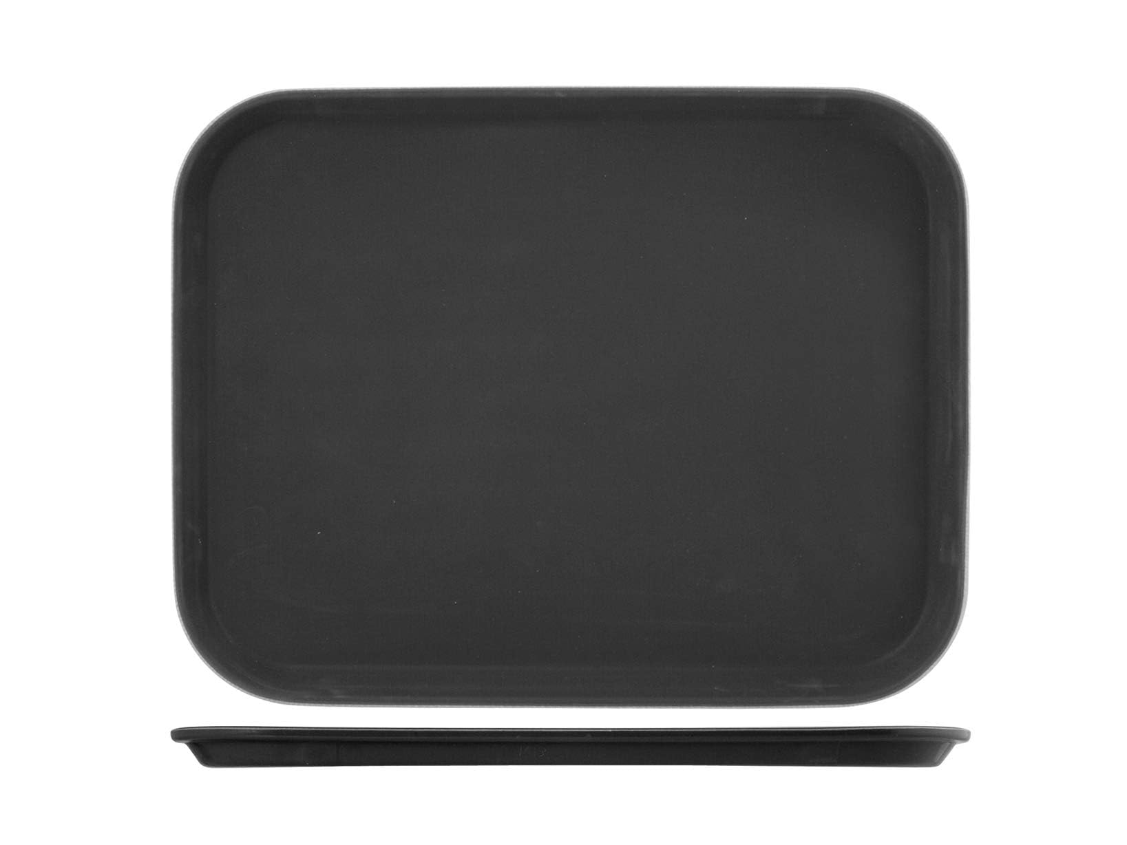 H&H Non-Slip Tray, Black, Rectangular, 40 x 30 cm