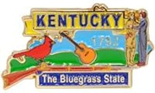 Kentucky State Shaped Map Lapel Metal Pin