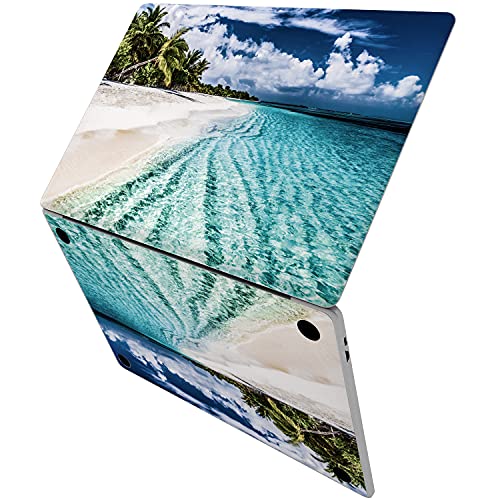 Cavka Vinyl Decal Skin Compatible For Macbook Pro 16 M1 Pro 14 2021 Air 13 M2 2022 Retina 2015 Mac 11 Mac 12 Laptop Nature Tropicals Ocean Design Sea Beach Sticker Print Blue Tree Palm Cover #TOP1