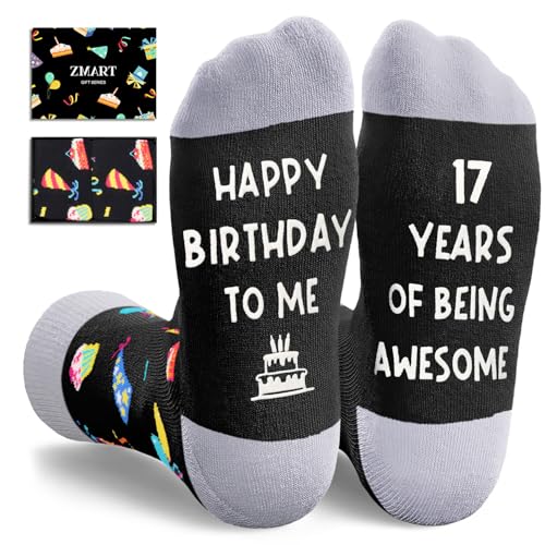 Zmart 17th Birthday Gifts Ideas for Boys - Socks for 17 Year Old, Gifts for Teens Age 17