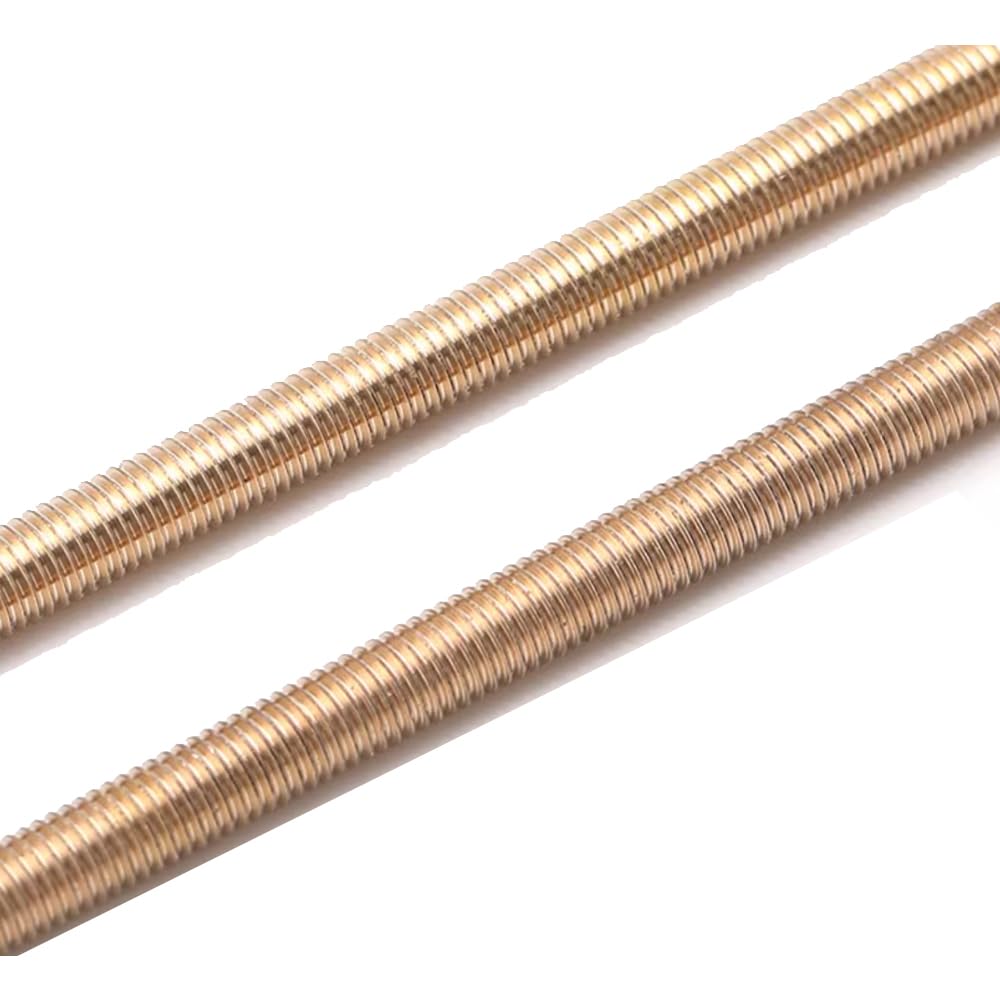 M8x45mm Metric Thread Stud Bolt Full Threaded Rods 2 pcs Hex Nuts 4 pcs Plain Washers 4 pcs Brass C38000 CuZn40Pb2 CW617N (M8 x 45 mm)
