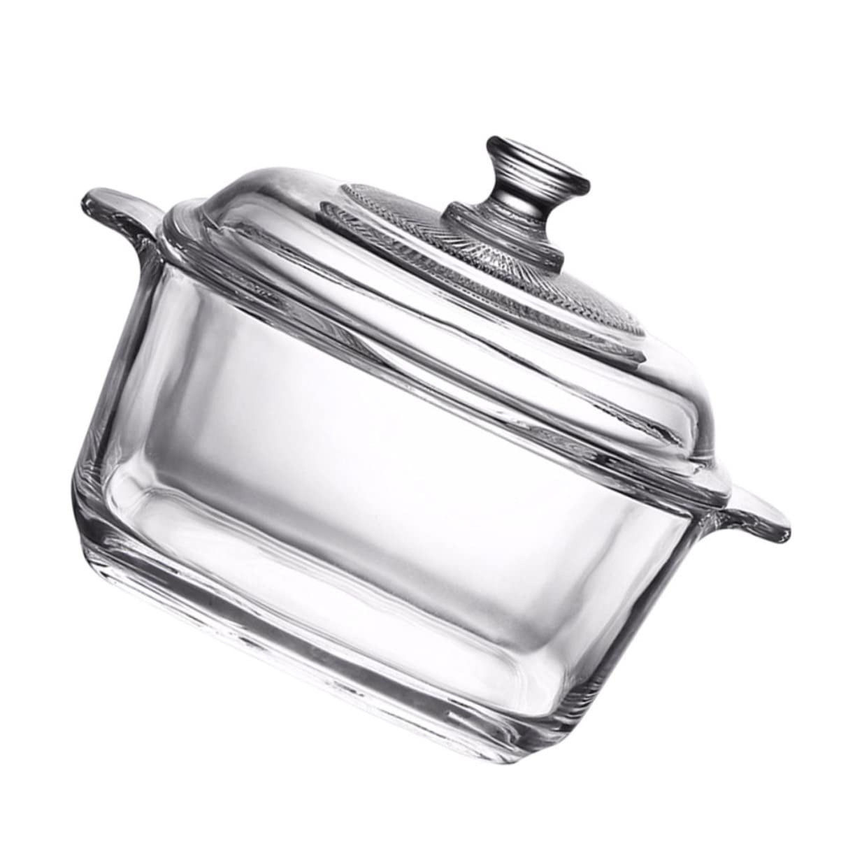 VILLCASE Rechteckige Dickwandige Transparente Glas schüssel mit Deckel Hitzebeständig Ofen Mikrowellengeeignet als Kühlschrank Suppenbehälter für Zuhause und Gastronomie