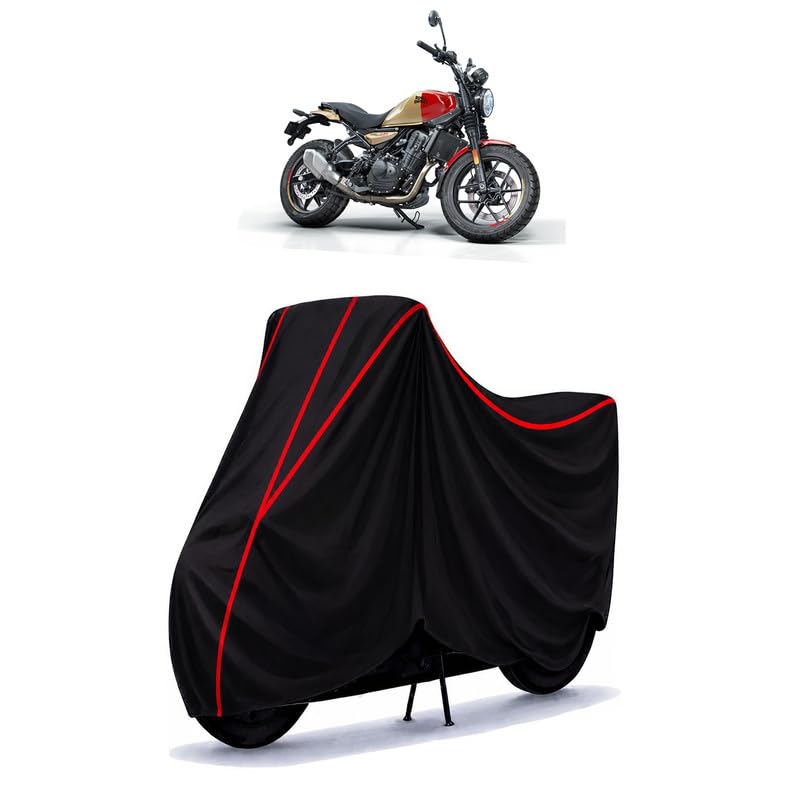 Image of Guerrilla Water Resistant Bike Cover for All Motorcycles & Rain | Heavy Duty Taffeta Fabric | UV Protection, Dustproof, Scratchproof | All Weather Two Wheeler Body Cover with Elastic Bottom