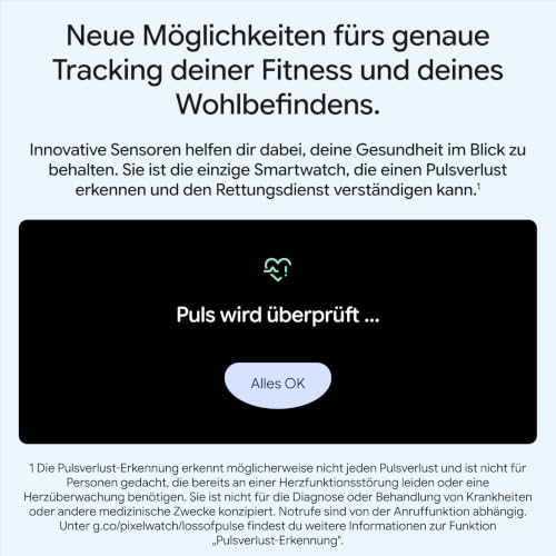 Google Pixel Watch 5 (45 mm) - Smartwatch - Black Case/Obsidian Band, Wi-Fi – Ansicht 6