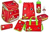 Schultaschen-Set 9-teilig! Der ca. 1.000 Gramm leichte Schulranzen von Undercover in den Farben Rot-Grün, hat eine stabile Rahmenkonstruktion und einen stoßfesten Kunststoffboden. Motiv: Sweet Beetle (Süßer Käfer). Maße: 33x29x37 cm. Durch sein geringes Eigen-Gewicht und nach den neuesten medizinischen Erkenntnissen entwickelten ergonomischen Eigenschaften ist der Scooli EasyFit bereits bestens geeignet ab der erste-n Klasse der Grundschule.