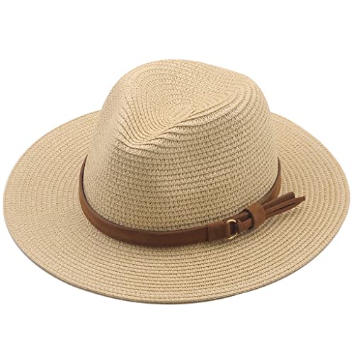 Chapeau panama en paille unisexe réglable 55-58 cm pour l'été