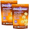 Drizzilicious Mini Flavored Rice Cakes Salted Caramel - Rice Crisps, Healthy Snack for Adults and Kids, Vegan, Gluten Free Snack, Allergen Free, Only 90 Calories Per 21 Pieces - 4 oz (Pack of 2)