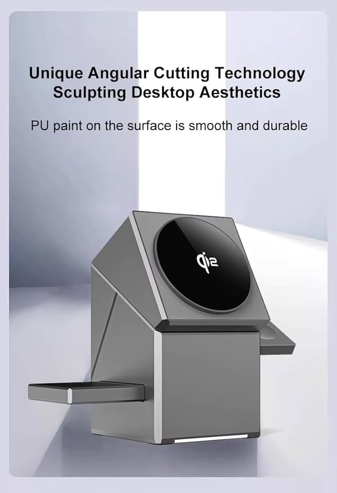 Cubonic Qi2 Megsafe Charger, 3-in-1 Wireless Charger for iPhone 15/16/14/13/12 Series, Apple Watch & AirPods, Fast Wireless Charging Dock, Mag-Safe Magnetic Charger, Compact Design - Silver : Amazon.in: Electronics