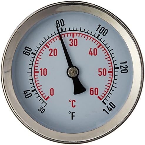 FASTFERMENT Stainless Steel Fermentation Thermometer. Compatible with 3, 7.9, and 14 Gallon Conical Fermenters. FasterFerment Accessory