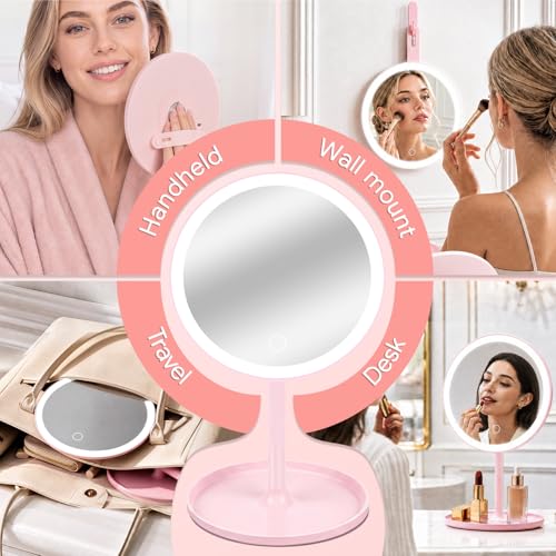 Espejo de Maquillaje 8" con Luz LED Recargable miniatura 5