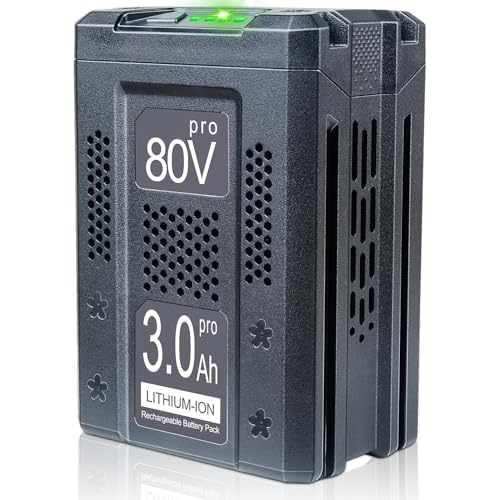 3.0Ah 80V Lithium-ion Replacement for Greenworks 80v Battery GBA80200  GBA80400 High Capacity Compatible with Greenworks 80v Cordless Power Tools - FSKE GBA80250