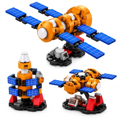 Image of SUPER TOY 3 in 1 Educational Building Blocks Space Exploration Set for Kids, DIY STEM Construction Toy with 155 Pieces, 3 Different Models, Creative Learning Building Kit for Boys & Girls Ages 6+