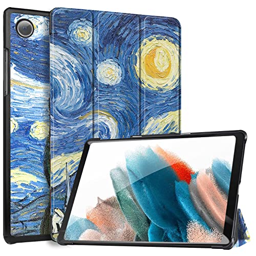Image of Robustrion Smart Trifold Hard Back Flip Stand Case Cover for Samsung Galaxy Tab A8 10.5 inch [SM-X200 /X205 /X207] 2022 - Night