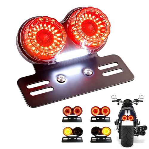 SAFETY RECALL CAMPAIGN 2A90 - Rear Brake Stop Lamp Switch - 2018-2019 Suzuki GSX250R Motorcycles 7 Anki HappiGo Upgrade 90LEDs Motorcycle Tail Light with Brake & Turn Signal, Integrated Motorcycle Brake Stop Lamp for Night Mountain for Harley Motorbike Street Bike Cruiser Chopper (Black)