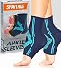 Ankle Compression Socks by SPARTHOS (Pair) – Plantar Fasciitis Ankle Brace with Arch Support – for Men and Women – Foot Sleeves – for Sports, Running, Basketball, Football and Everyday Wear (Blue-S)