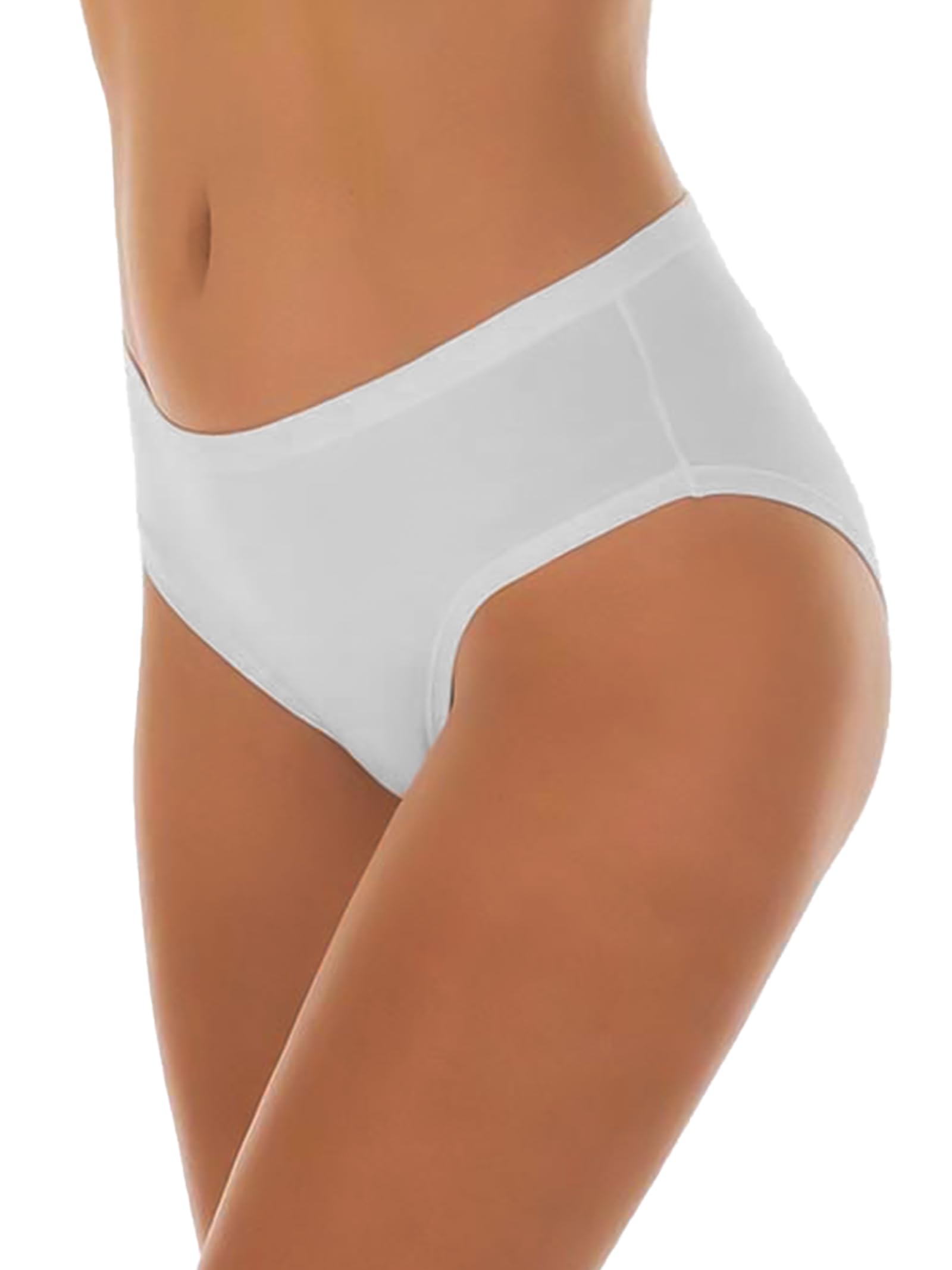 GARDA - 6 Slip Donna Vita Media, Slip Midi in Cotone Elasticizzato Art. 3902