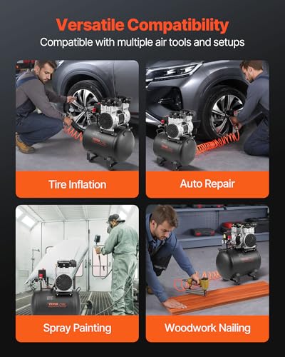 VEVOR 10 Gallon Oil-Free Air Compressor