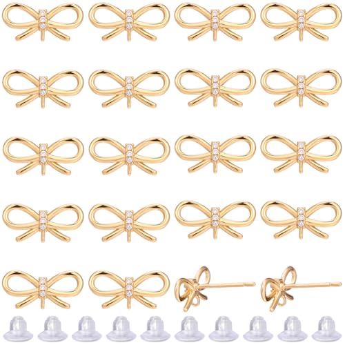 Accesorios para pendientes con lazo de oro de 18 quilates 2