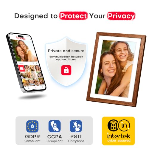 Image of Frameo 10.1'' WiFi Digital Picture Frame, Electronic Photo Frame Slideshow | 32GB, 1280x800 IPS HD Touch Screen, Send Photos & Videos from Phone to Frame, Wall-Mountable, Gifts for Mom, Women, Wedding