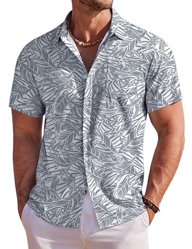 COOFANDY Hawaiian Shirt for Men Short Sleeve Button Down Shirts Summer Tropical Vacation Beach...