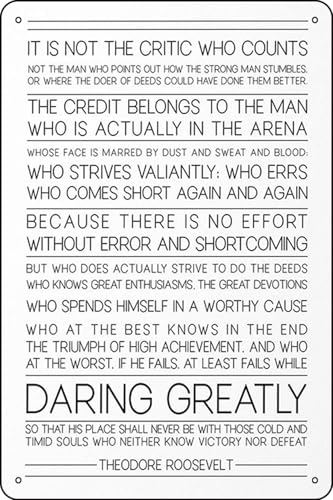 Theodore Roosevelt Man in the Arena Quote Daring Greatly Inspirational