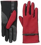 Isotoner Women's Smartouch Wool Back Stretch Glove with Bow Thermaflex Lining