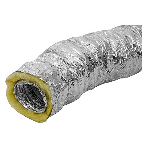 Aluminium Insulated Acoustic Flexible Hose Air Duct Ventilation Tube 100mm / 10m