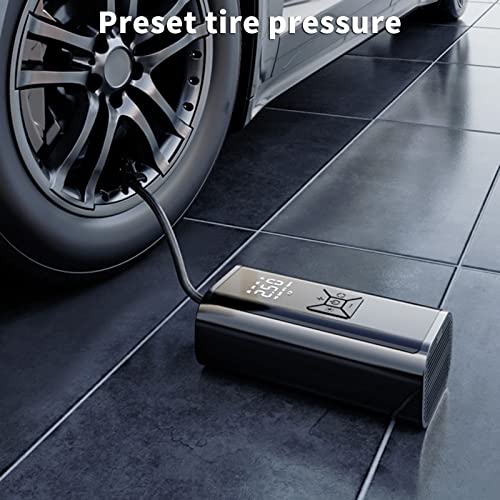 Portable Air Compressor for Car Tires Fast Air Pump Tire Inflator Accurate Pressure Digital Display with LED Power Bank Function for Car Motorcycle Ball Kids Toys3