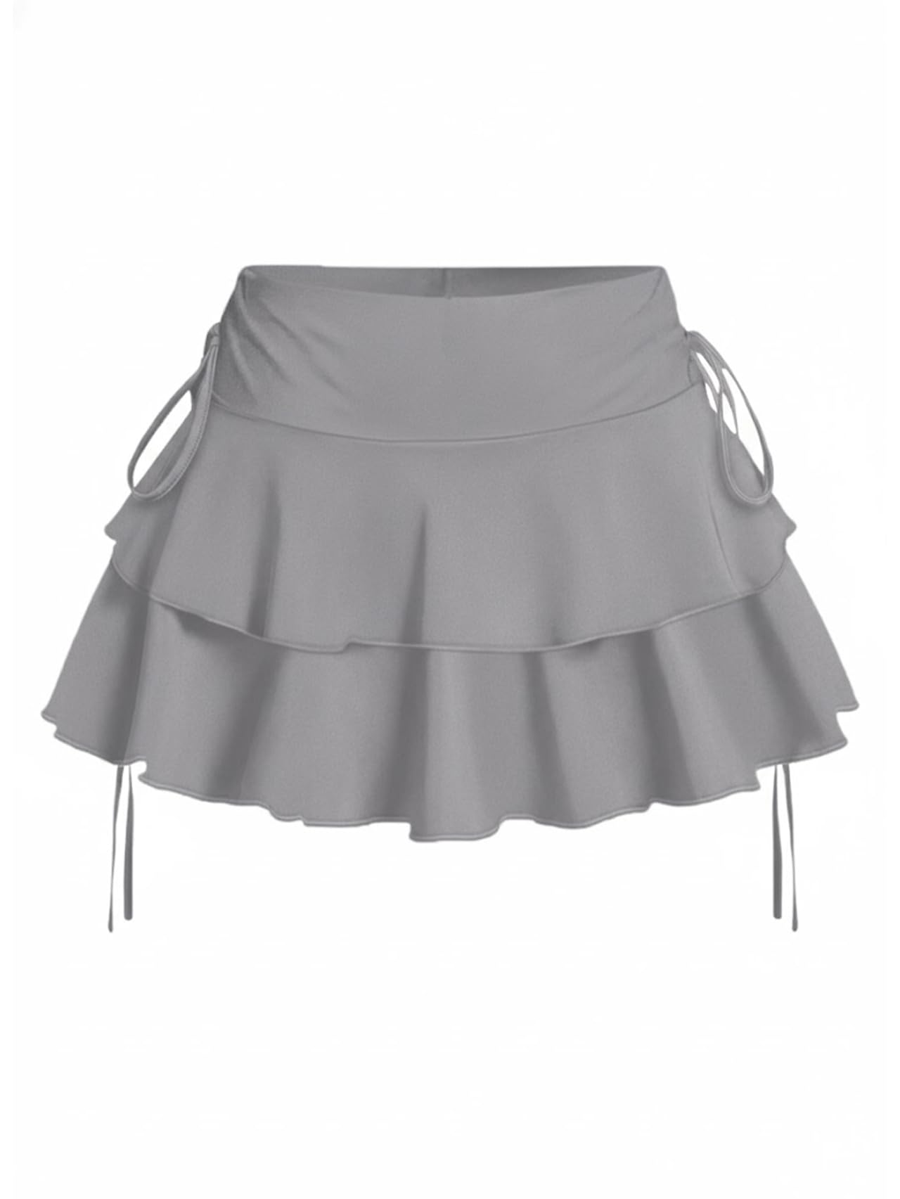 Women's Y2k Mini Ruffle Skirts with Shorts Cute Coquette Skort