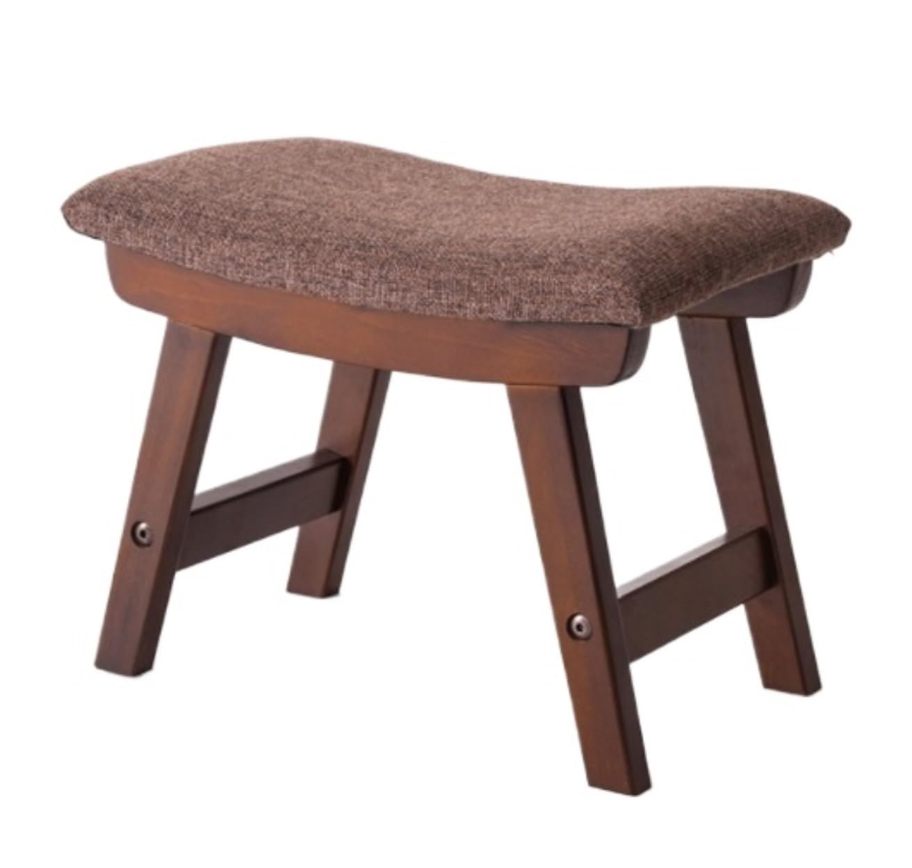 Ottomana Salón Reposapiés De Madera con Cuatro Espaciadores Antideslizantes For Sala Estar Y Dormitorio Asiento Extra(Bruin)