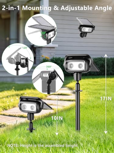 Image of Brizled Smart Halloween Solar Spot Lights Outdoor, 6 Pack RGB Spotlights