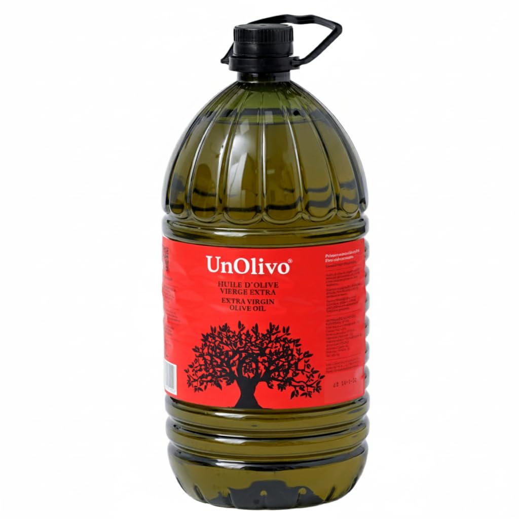 UnOlivo Aceite de Oliva Virgen Extra 5 Litros Pet | Origen Jaén | Variedad Picual | Garrafa AOVE Premium | Prensado en Frío | Persistencia media | Ideal para Tomar en Crudo o para Cocinar
