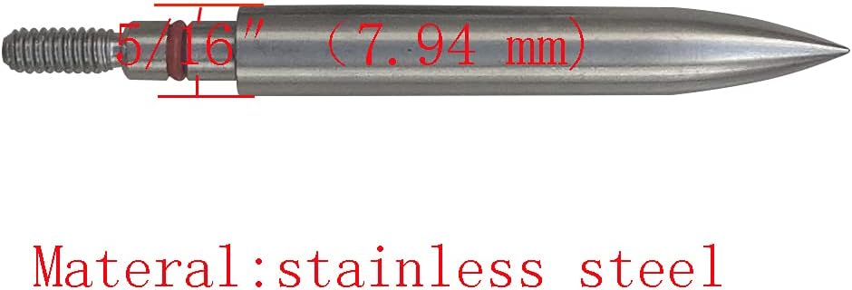 Field Points arrowheads 100/125/150/200/300 Grains Archery Field Points,Stainless Steel Screw in Archery Field Tips and Broadheads (1 Dozen 12 PCS)
