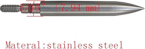 Miniatura 69 de Puntos de flecha de 100/125/150/200/300 granos, puntas de campo de tiro con arco, rosca de acero inoxidable en puntas de campo de tiro con arco