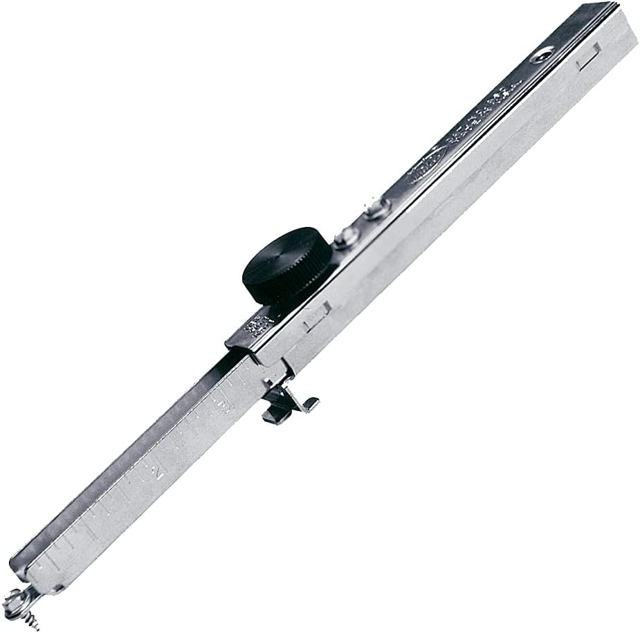 Malco A60 Adjustable Sheet Metal Scribe – 1/4" to 12-1/2" Range, 1/8" Graduations | Zip-In Replaceable Point | Strip-Proof Knob | HVAC, Roofing & Fabrication | Pocket Size | Made in USA