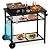 Raweao Outdoor Grill Cart Table -Three Shelf Movable Pizza Oven Stand 33" L x 20" W x 29.9" H with Wheels Dining Cart, Grill Prep Table for Outside Patio, Camping