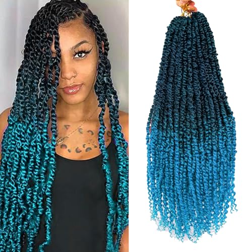 Passion Twist Lot de 6 mèches de cheveux au crochet pour femmes noires