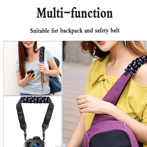 Image of AFPANQZ Purple Butterfly Design Automotive Seat Belt Covers Pads 2 Piece for Womens Kids Youth Car Accessories Safety Seatbelt Cushion Pillow Universal Fit Bag Shoulder Straps Pads