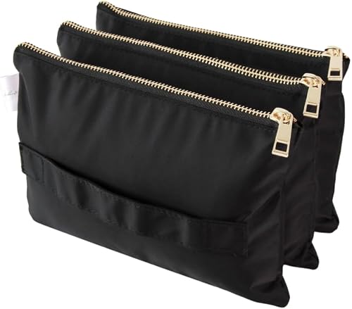 Travel Makeup Bag for Women with Compartments, Large Capacity Cosmetic Case, Toiletry Bag for Women, Makeup Organizer, Accordion Bag Zipper Preppy Stuff, MINI-BLACK-3, Bags