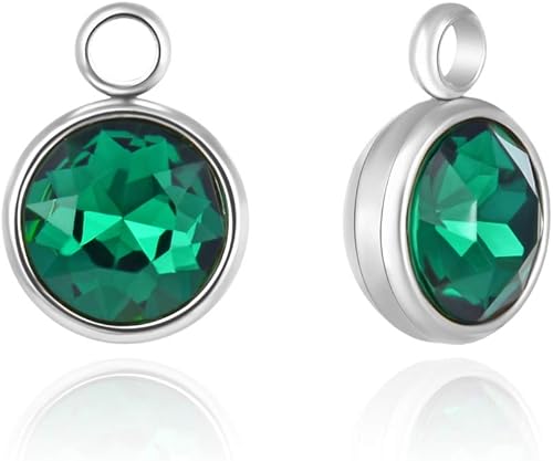 Adabele Grade A Surgical Stainless Steel 6mm 10mm Loose Birthstone Charm Drop Pendant Tarnish Resistant Hypoallergenic for Women Men Jewelry Making disponible en Yaxa Colombia