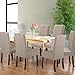 NORTHERN BROTHERS Chair Covers for Dining Room 6 Pack, Kitchen Chair Covers Protector for Dining Room（Taupe）